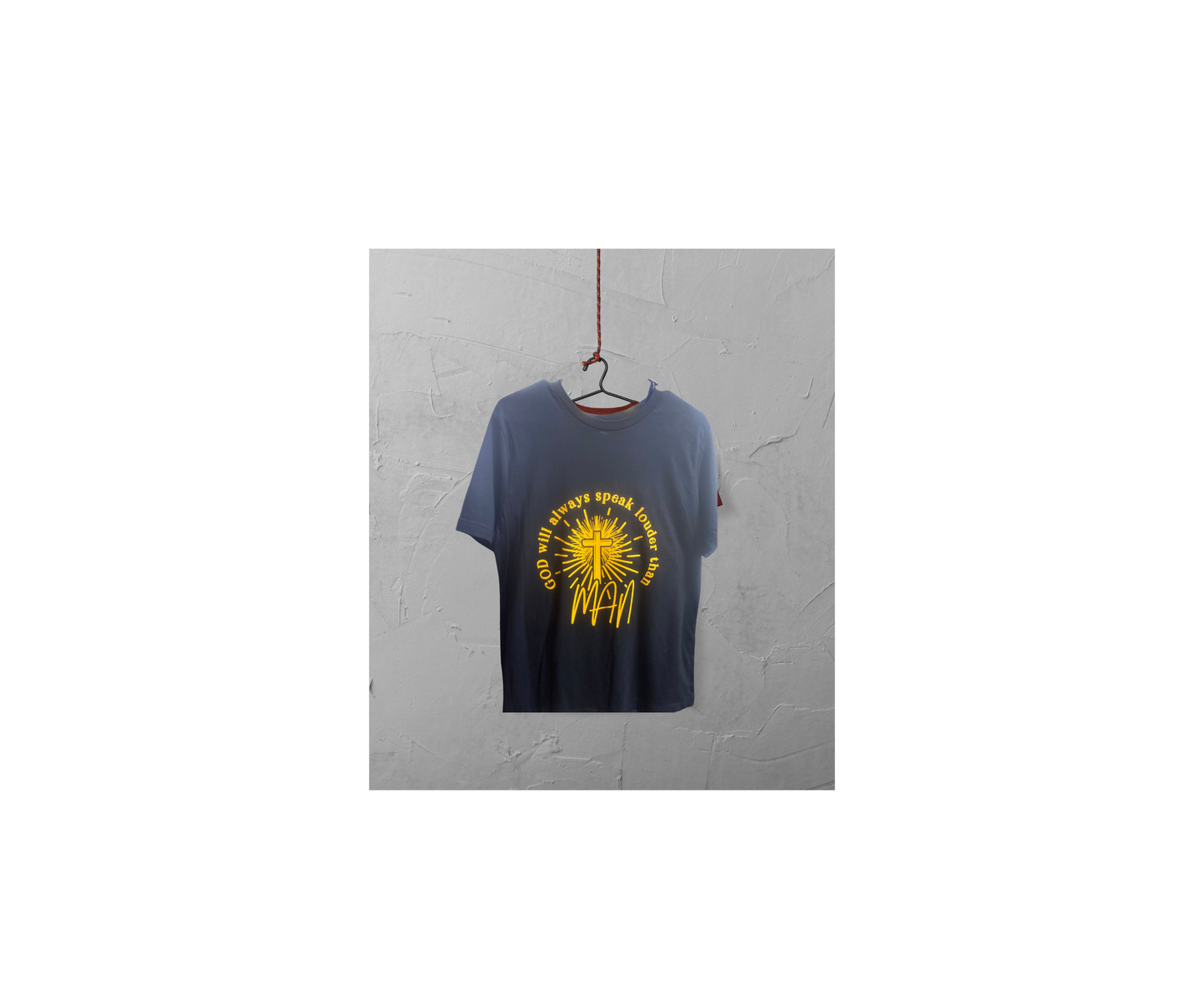 Short sleeve t shirt (God speaks louder)