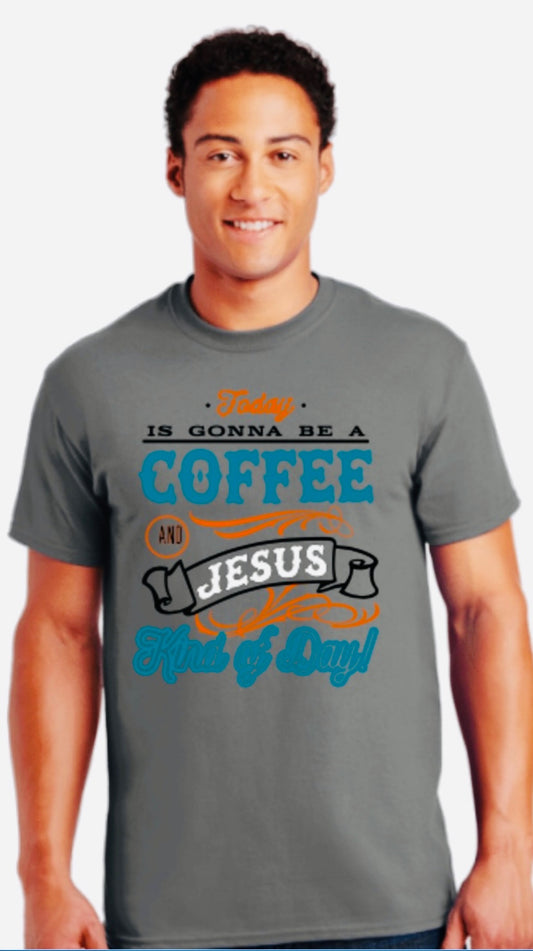 Short sleeve unisex shirt (Jesus and Coffee)