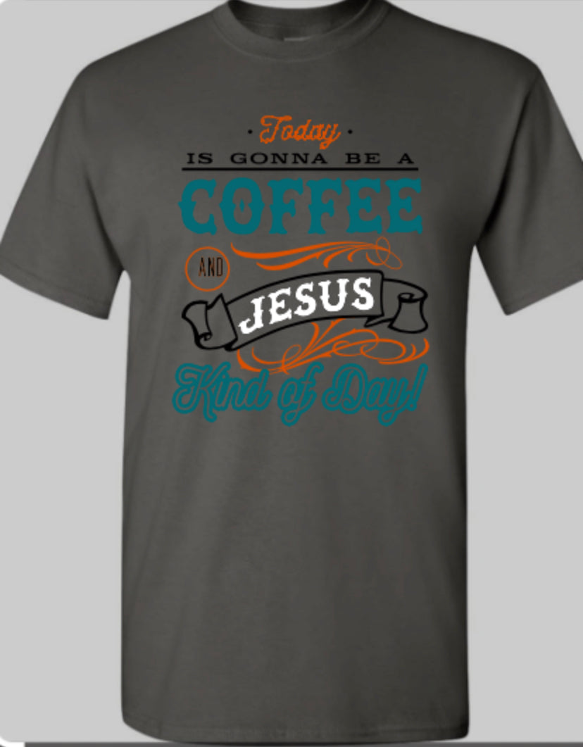 Short sleeve unisex shirt (Jesus and Coffee)