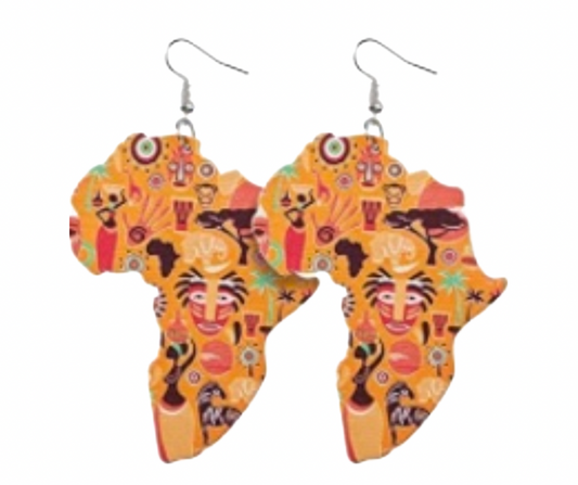 Multi-colored African earrings